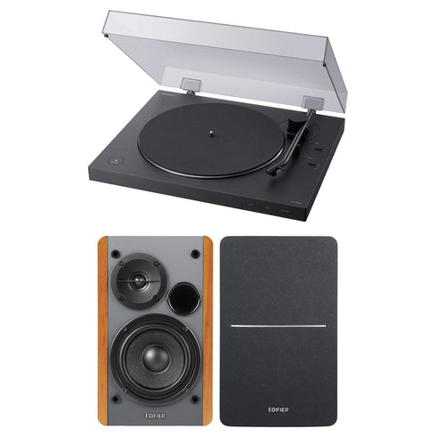 Sony PS-LX310BT Bluetooth Turntable and Edifier R1280Ts Active Bookshelf Speakers Pair
