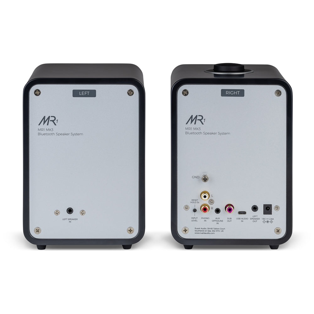 Sony PS-LX310BT Bluetooth Turntable and Ruark MR1 MK3 Active Bluetooth Speakers with Built-in MM Phono Preamp Black