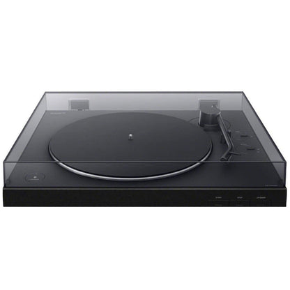 Sony PS-LX310BT Bluetooth Turntable with Audio Technica AT-SP3X White Powered Bookshelf Speakers HiFi Package