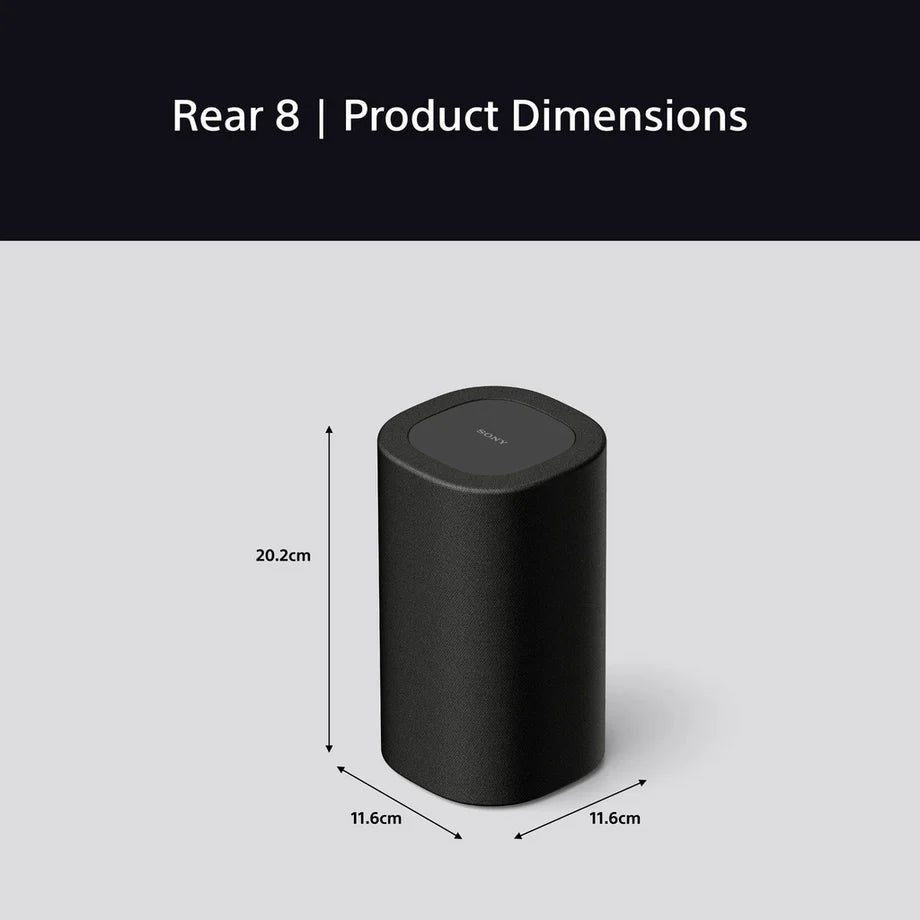 Sony SA-RS8 BRAVIA Theatre Rear 8 Wireless Rear Speakers Pair Black