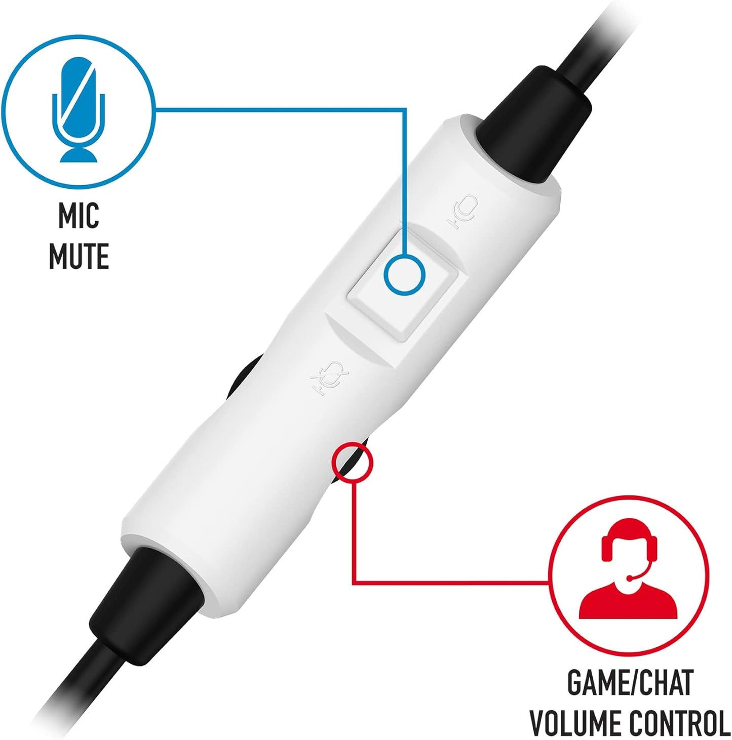 Stealth XP-Match Your Set-Up Red and Blue Neon Wired Over Ear Gaming Headset with Mic