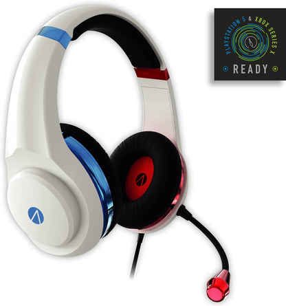 Stealth XP-Match Your Set-Up Red and Blue Neon Wired Over Ear Gaming Headset with Mic