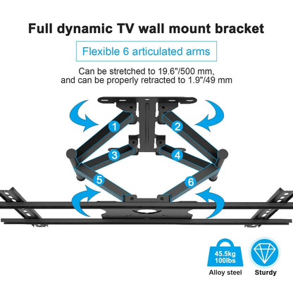 Sylvox S100MCMA0 Outdoor TV Full Motion Wall Mount for 32 to 75 Inch TVs