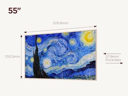 TCL 55A300W-UK 55 Inch NXTVISION A300W 4K Ultra HD QLED PRO HDR Google Frame TV 2025