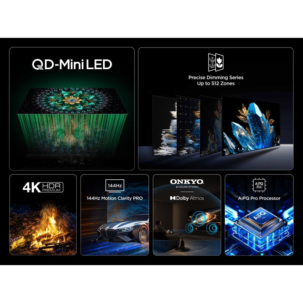 TCL 75Q6C-UK 75 Inch Q6C 4K Ultra HD HDR QD-Mini LED Smart Google TV 2025